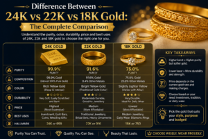 Difference Between 24K vs 22K vs 18K Gold The Complete Comparison